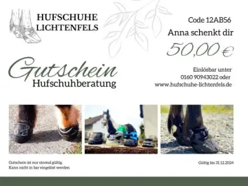 Gutschein Hufschuhberatung